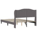 Cadru de pat cu headboard Gri 140 x 200 cm Piele artificială - WALTI WALTI