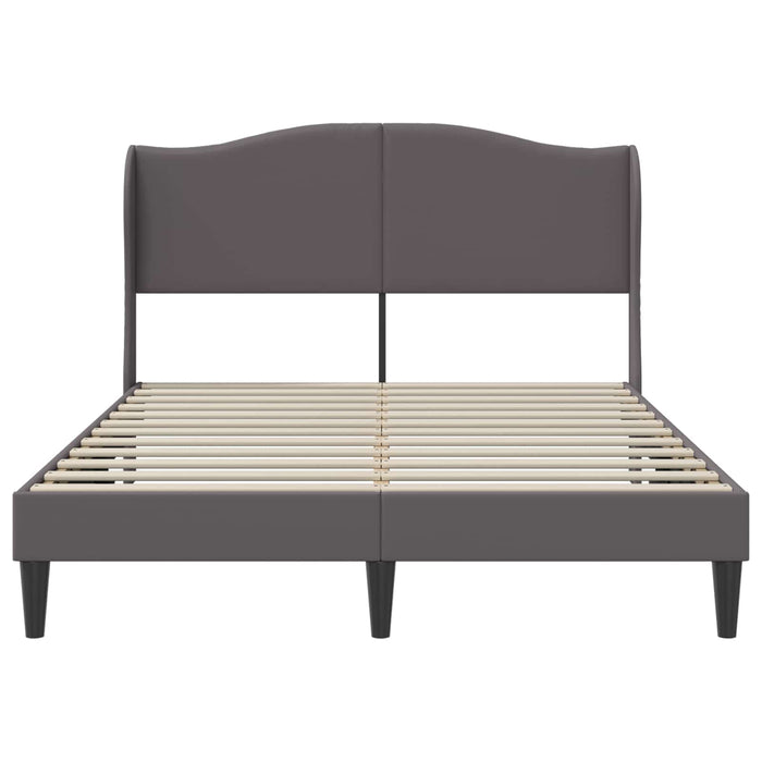 Cadru de pat cu headboard Gri 140 x 200 cm Piele artificială - WALTI WALTI