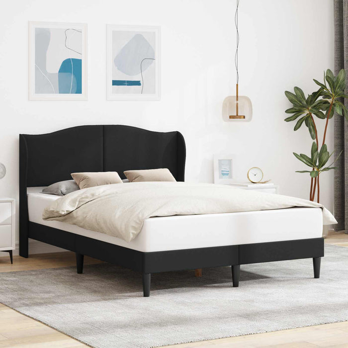 Cadru de pat cu headboard Negru 140 x 200 cm Piele artificială - WALTI WALTI
