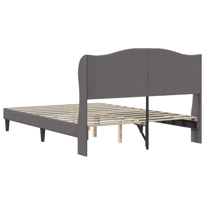 Cadru de pat cu headboard Gri 160 x 200 cm Piele artificială - WALTI WALTI