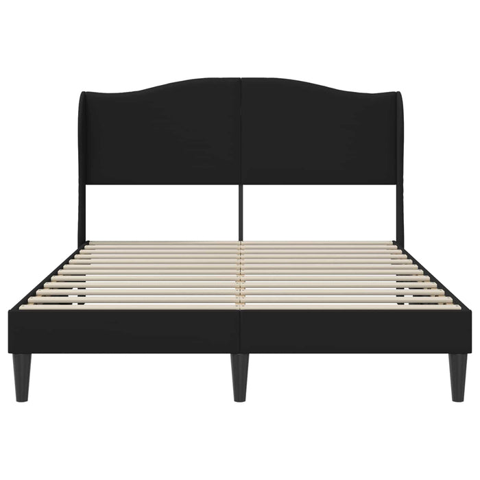 Cadru de pat cu headboard Negru 160 x 200 cm Piele artificială - WALTI WALTI