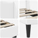 Cadru de pat cu headboard Alb 160 x 200 cm Piele artificială - WALTI WALTI