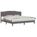 Cadru de pat cu headboard Gri 180 x 200 cm Piele artificială - WALTI WALTI