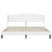 Cadru de pat cu headboard Alb 180 x 200 cm Piele artificială - WALTI WALTI