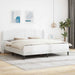 Cadru de pat cu headboard Alb 200 x 200 cm Piele artificială - WALTI WALTI