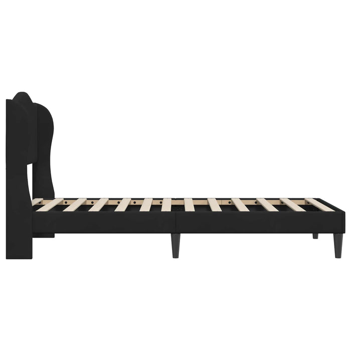 Cadru de pat cu headboard Negru 80 x 200 cm Catifea - WALTI WALTI