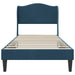 Cadru de pat cu headboard albastru 80 x 200 cm Catifea - WALTI WALTI