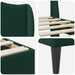 Cadru de pat cu headboard Verde închis 90 x 190 cm Catifea - WALTI WALTI