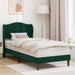 Cadru de pat cu headboard Verde închis 90 x 190 cm Catifea - WALTI WALTI