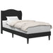 Cadru de pat cu headboard Negru 100 x 200 cm Catifea - WALTI WALTI