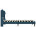 Cadru de pat cu headboard albastru 100 x 200 cm Catifea - WALTI WALTI