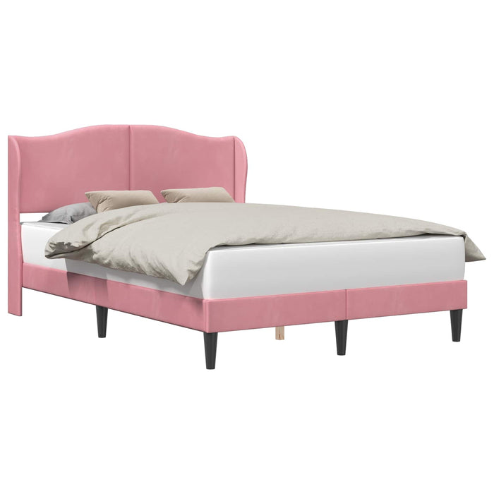 Cadru de pat cu headboard Roz 120 x 200 cm Catifea - WALTI WALTI