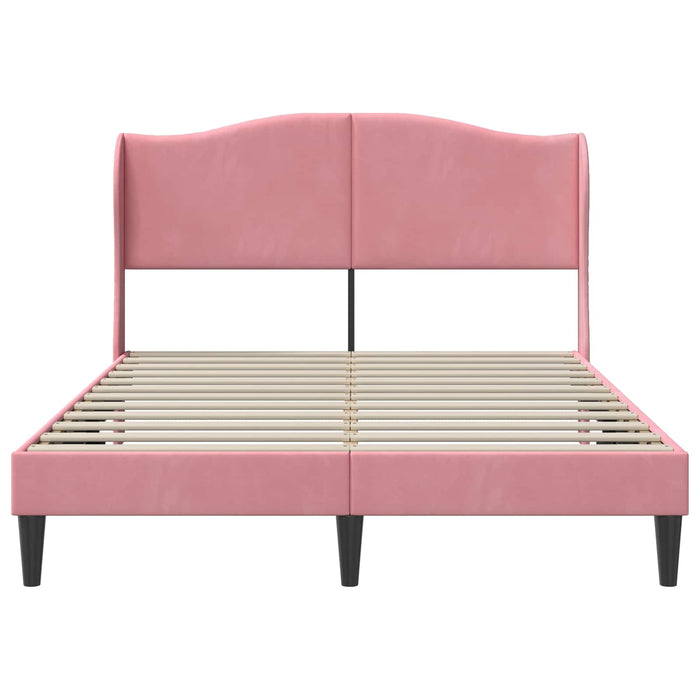 Cadru de pat cu headboard Roz 120 x 200 cm Catifea - WALTI WALTI