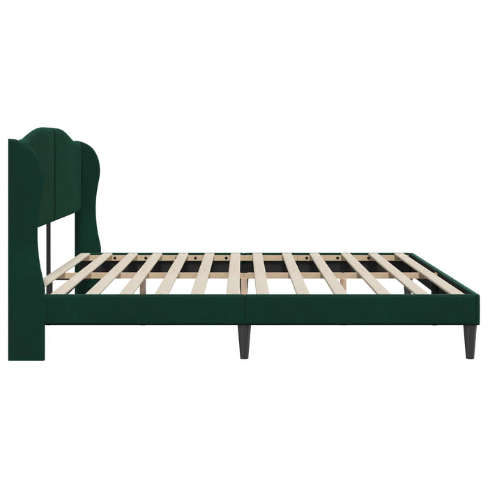 Cadru de pat cu headboard Verde închis 180 x 200 cm Catifea WALTI