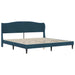 Cadru de pat cu headboard albastru 180 x 200 cm Catifea - WALTI WALTI