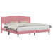 Cadru de pat cu headboard Roz 200 x 200 cm Catifea - WALTI WALTI
