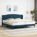 Cadru de pat cu headboard albastru 200 x 200 cm Catifea - WALTI WALTI
