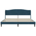 Cadru de pat cu headboard albastru 200 x 200 cm Catifea - WALTI WALTI