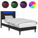 Cadru de pat cu benzi LED Negru 80 x 200 cm Piele artificială - WALTI WALTI