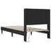 Cadru de pat cu benzi LED Negru 80 x 200 cm Piele artificială - WALTI WALTI