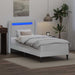 Cadru de pat cu benzi LED Alb 90 x 190 cm Piele artificială - WALTI WALTI