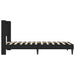 Cadru de pat cu benzi LED Negru 90 x 200 cm Piele artificială - WALTI WALTI