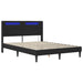 Cadru de pat cu benzi LED Negru 120 x 190 cm Piele artificială - WALTI WALTI