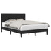 Cadru de pat cu benzi LED Negru 120 x 190 cm Piele artificială - WALTI WALTI