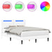 Cadru de pat cu benzi LED Alb 120 x 190 cm Piele artificială - WALTI WALTI