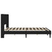 Cadru de pat cu benzi LED Negru 160 x 200 cm Piele artificială - WALTI WALTI