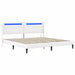 Cadru de pat cu benzi LED Alb 180 x 200 cm Piele artificială - WALTI WALTI