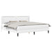 Cadru de pat cu benzi LED Alb 180 x 200 cm Piele artificială - WALTI WALTI