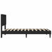Cadru de pat cu benzi LED Negru 90 x 190 cm Piele artificială - WALTI WALTI