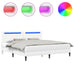 Cadru de pat cu benzi LED Alb 180 x 200 cm Piele artificială - WALTI WALTI