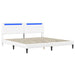 Cadru de pat cu benzi LED Alb 180 x 200 cm Piele artificială - WALTI WALTI
