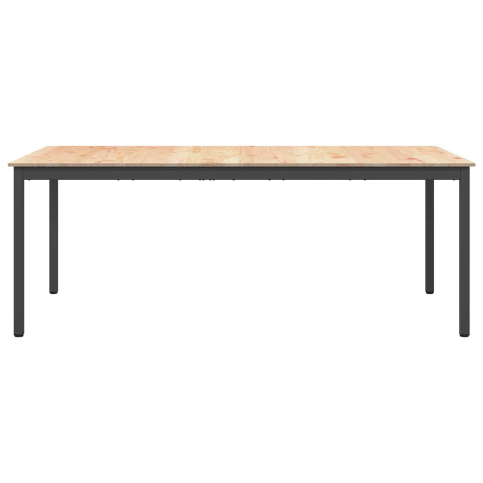 Masă de dining natural 200 x 100 x 75 cm Lemn de pin masiv - WALTI WALTI
