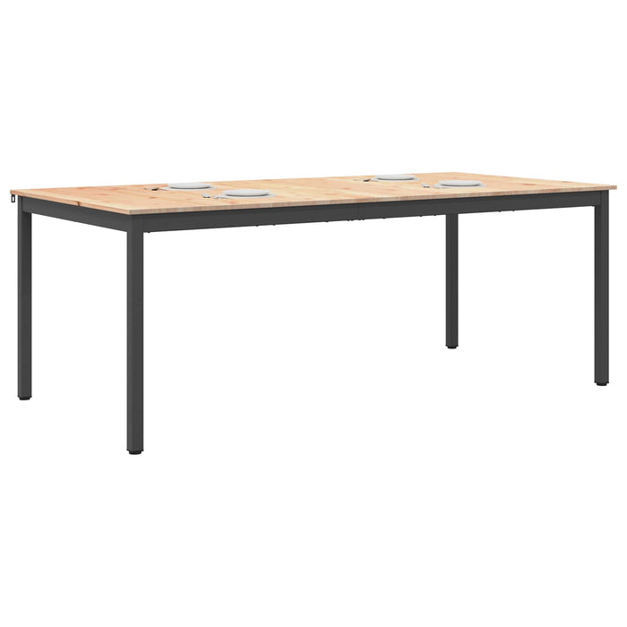 Masă de dining natural 200 x 100 x 75 cm Lemn de pin masiv - WALTI WALTI