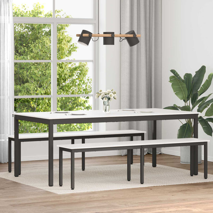 Masă de dining Alb 200 x 100 x 75 cm Lemn de pin masiv WALTI