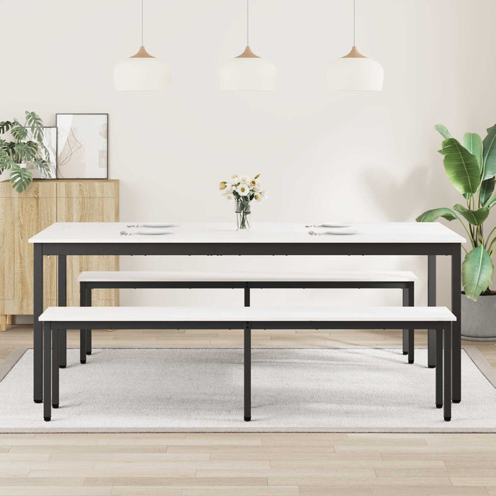 Masă de dining Alb 200 x 100 x 75 cm Lemn de pin masiv WALTI