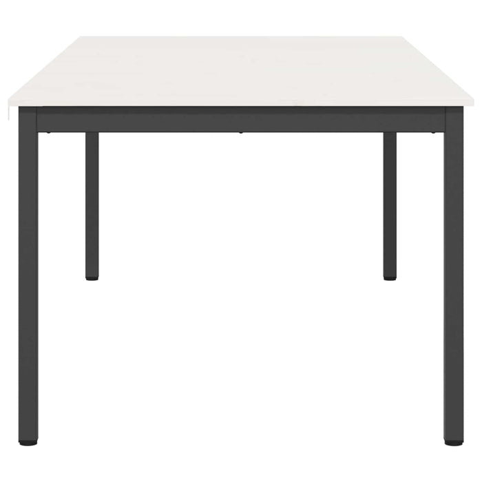 Masă de dining Alb 200 x 100 x 75 cm Lemn de pin masiv WALTI