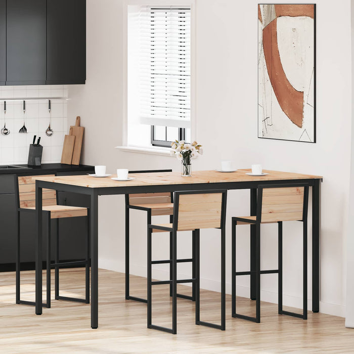 Masă de bar natural 110 x 55 x 105 cm Lemn de pin masiv - WALTI WALTI