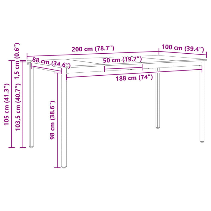 Masă de bar natural 110 x 55 x 105 cm Lemn de pin masiv - WALTI WALTI