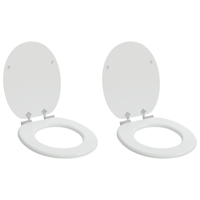 Capac de toaletă cu închidere lentă 2 pcs Alb 44 x 38 cm - WALTI WALTI