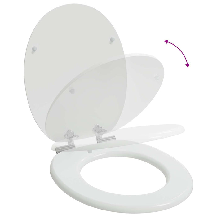 Capac de toaletă cu închidere lentă 2 pcs Alb 44 x 38 cm - WALTI WALTI