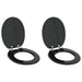 Capac de toaletă cu închidere lentă 2 pcs Negru 44 x 38 cm - WALTI WALTI