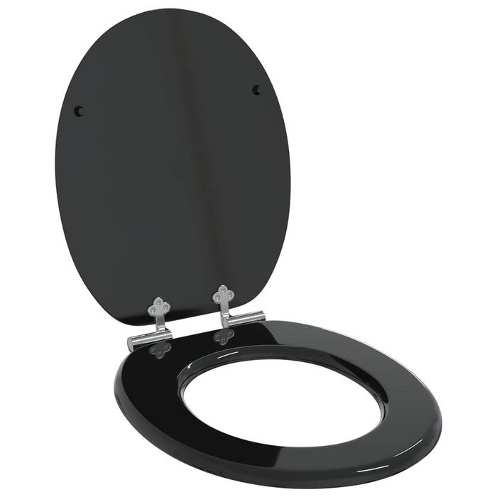 Capac de toaletă cu închidere lentă 2 pcs Negru 44 x 38 cm - WALTI WALTI