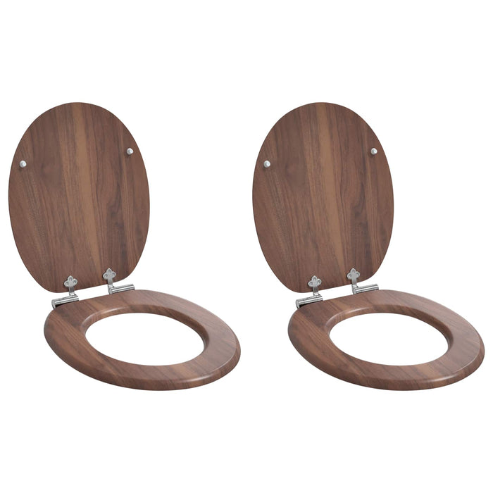 Capac de toaletă cu închidere lentă 2 pcs Maro 44 x 38 cm - WALTI WALTI