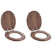 Capac de toaletă cu închidere lentă 2 pcs Maro 44 x 38 cm - WALTI WALTI