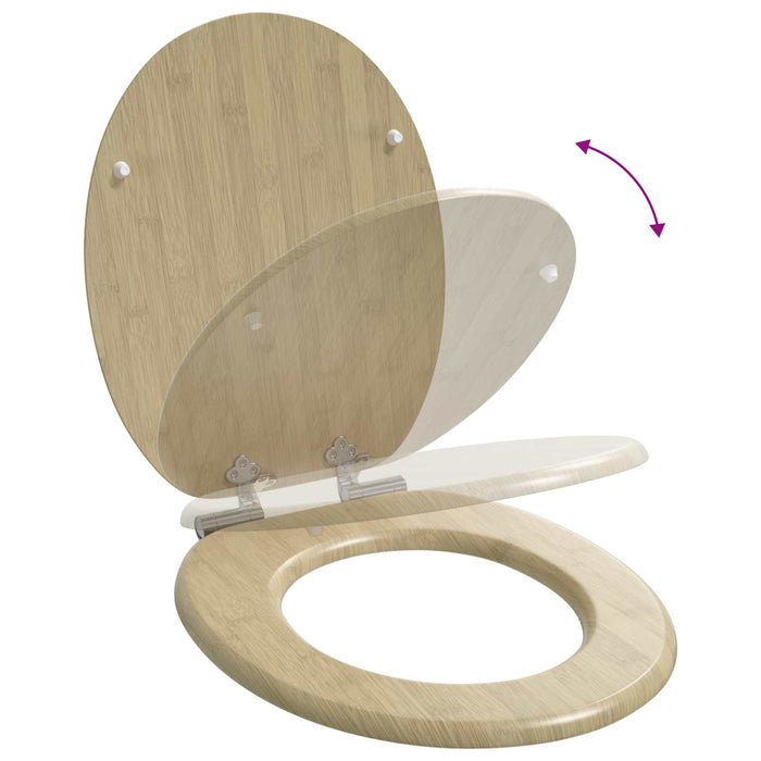Capac de toaletă cu închidere lentă 2 pcs 44 x 38 cm Placă MDF - WALTI WALTI