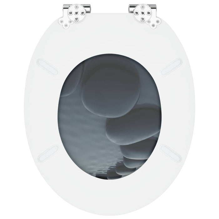 Capac de toaletă cu închidere lentă 2 pcs Gri 44 x 38 cm - WALTI WALTI